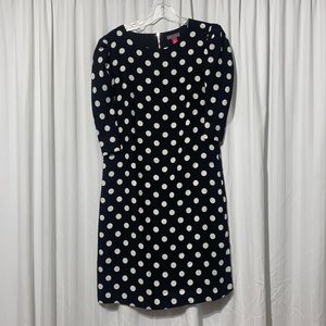 Vince Camuto Black and White Polka Dot Dress